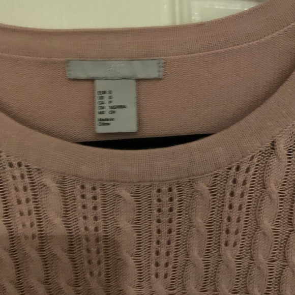 Pale pink sweater with 3/4 sleeves H&M size S - Picture 2 of 4